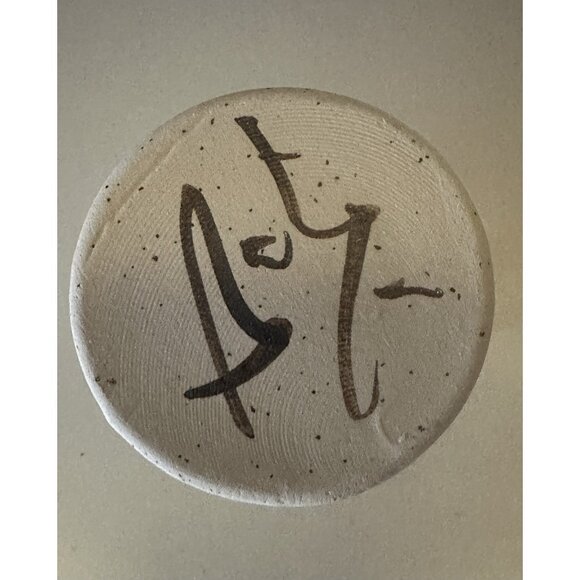 Olive Oil Bottle Ceramic Hand Made Batya Erdstein Israel Signed Judaica 4.5" - Picture 12 of 14